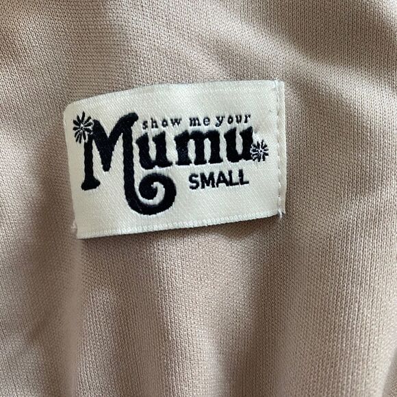 Show Me Your MuMu Kendall Maxi Dress Show Me The Ring Crisp Beige Cream Small - Picture 7 of 10